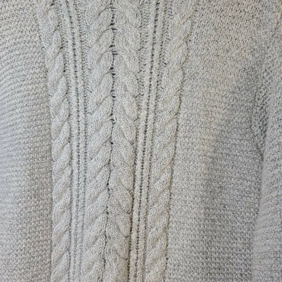 J. Jill Womens Pullover Sweater Ivory Long Sleeve Crew Neck Cable Knit XS - Picture 3 of 6